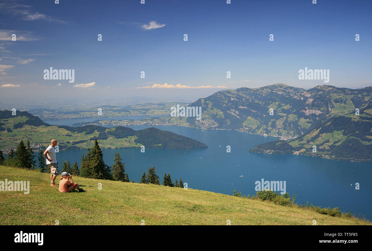 Vista da una montagna Foto Stock