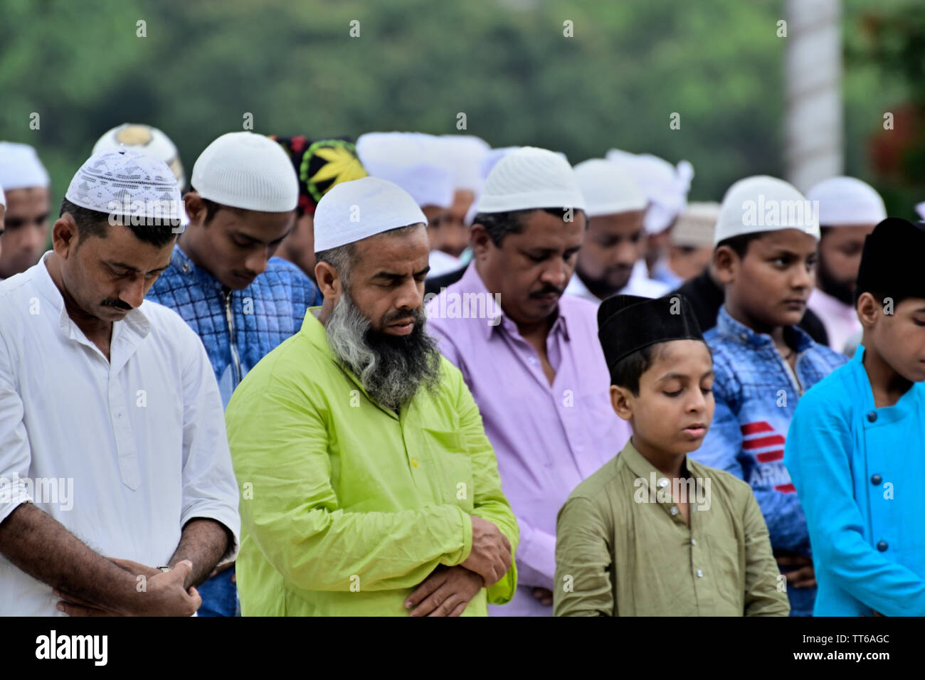 Calcutta, India - 5 giugno 2019: I musulmani celebrano Eid al fitar. Foto Stock