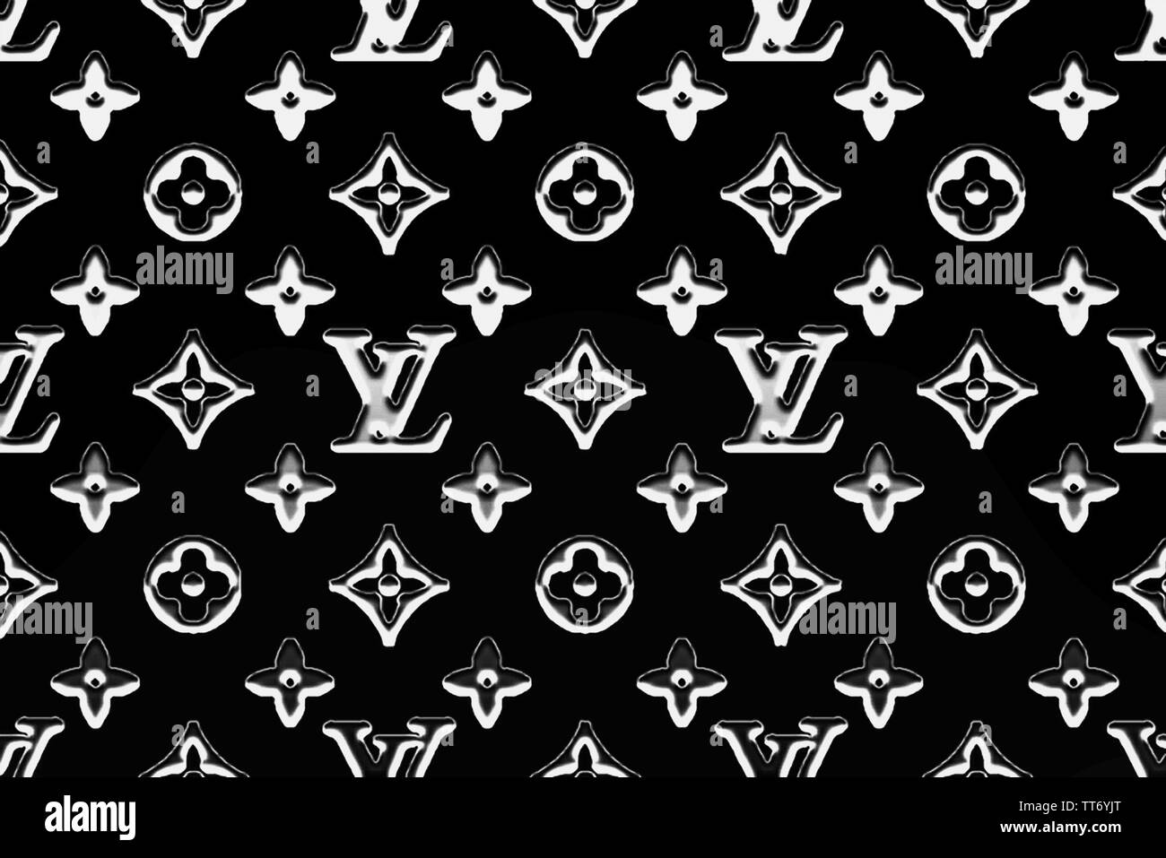 Louis Vuitton sfondo iconico brand di lusso Foto Stock