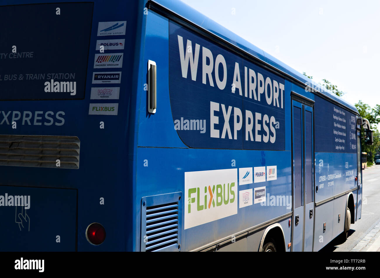 Wroclaw autobus navetta aeroportuale - Wro Airport Express Foto Stock