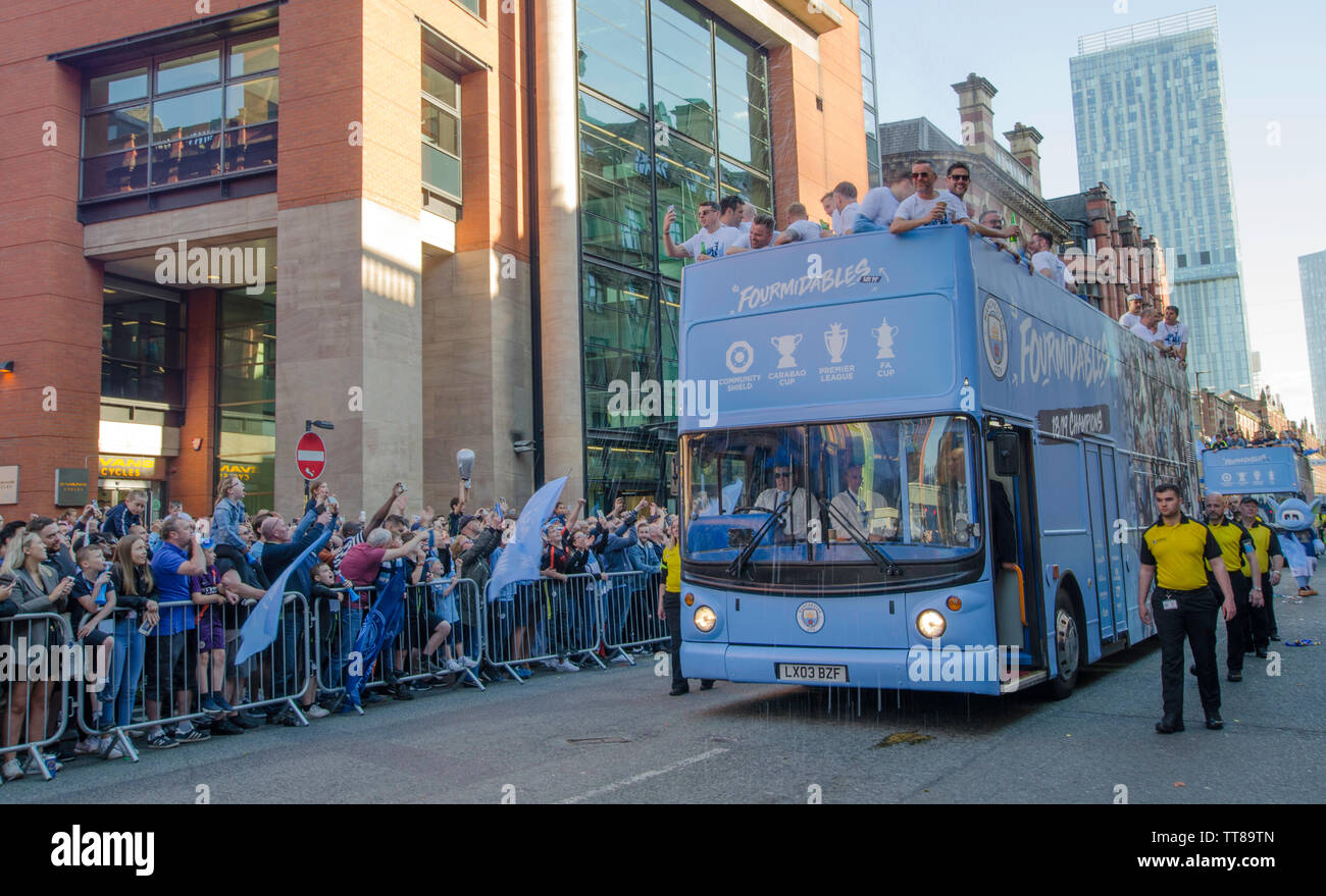Manchester City Homecoming 2019 Foto Stock
