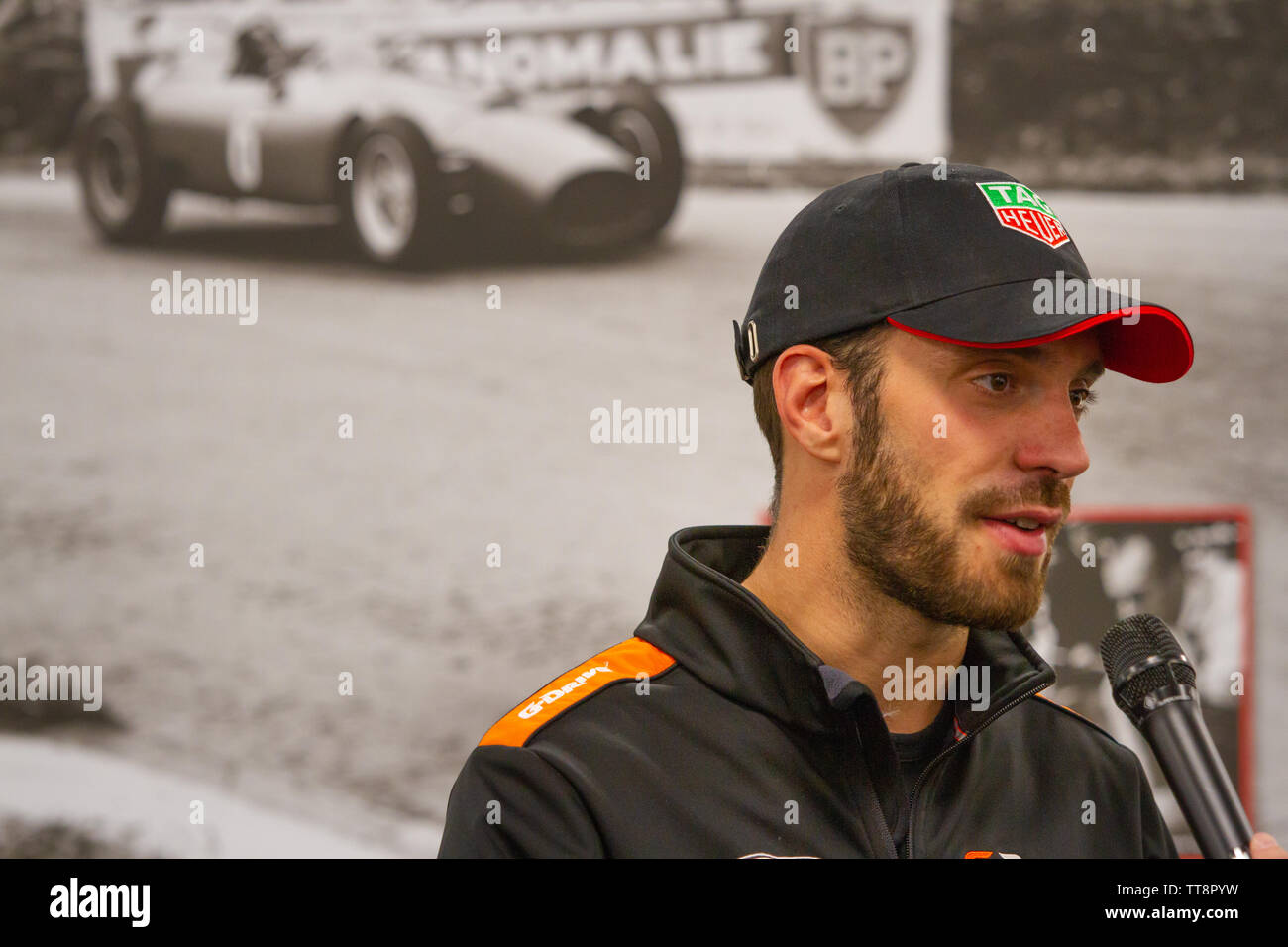 Jean-Eric Vergne, G-Drive Team driver, post qualifiche conferenza stampa, WEC Totale 6 Ore di Spa-Francorchamps 2019. Foto Stock