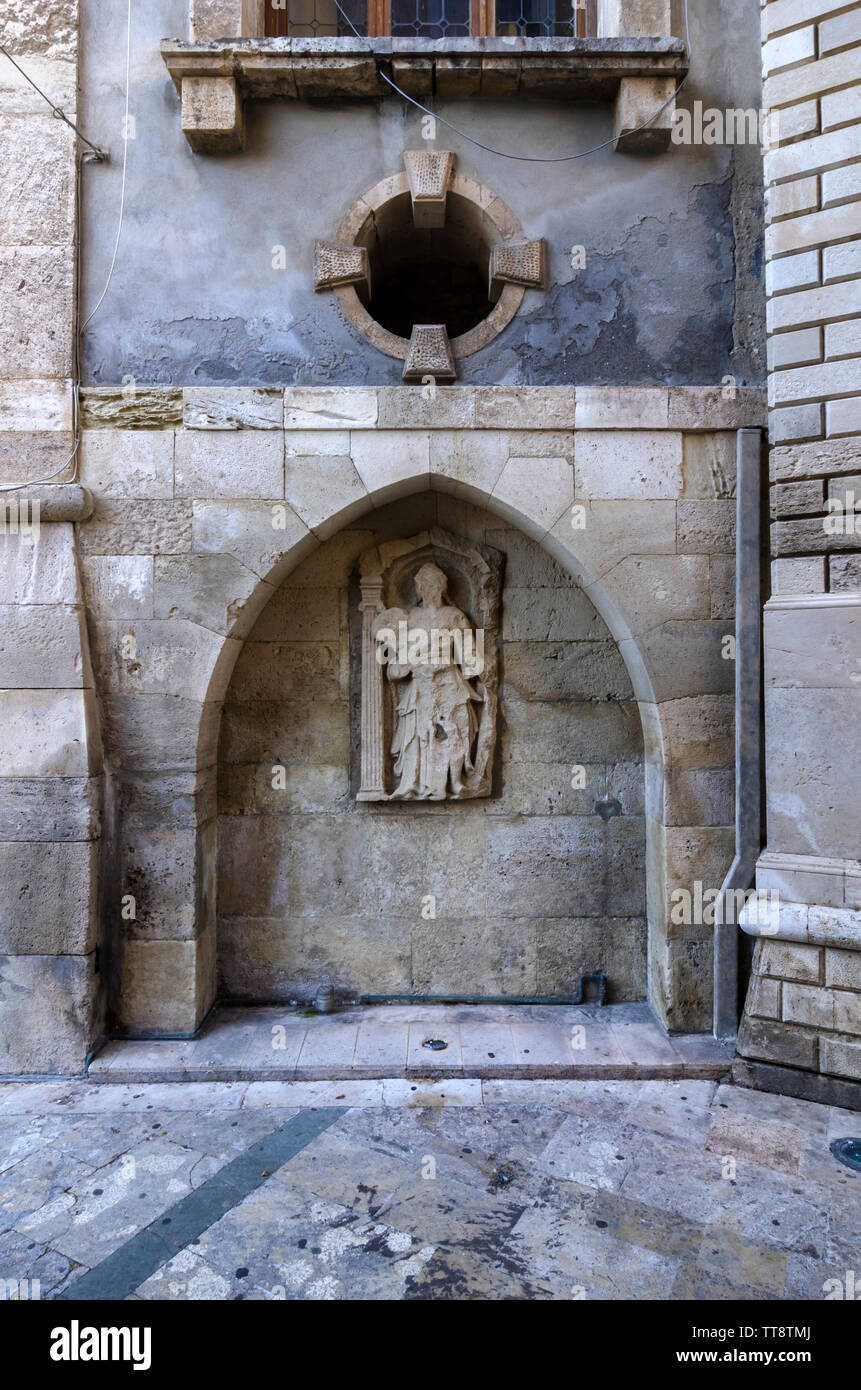 Heraklion, Creta / Grecia. Sagredo Fontana. Costruito da Giovanni Sagredo, parte di esso è stato incorporato nell'angolo nord-ovest di oggi la Loggia Foto Stock