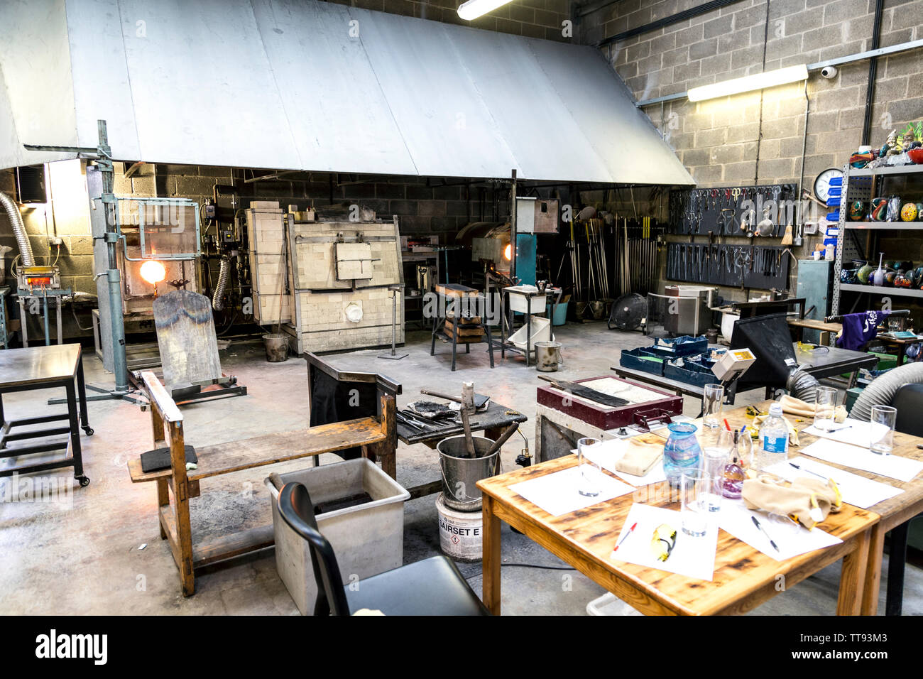 Londra Glassblowing, Bermondsey Street, Londra, Regno Unito Foto Stock