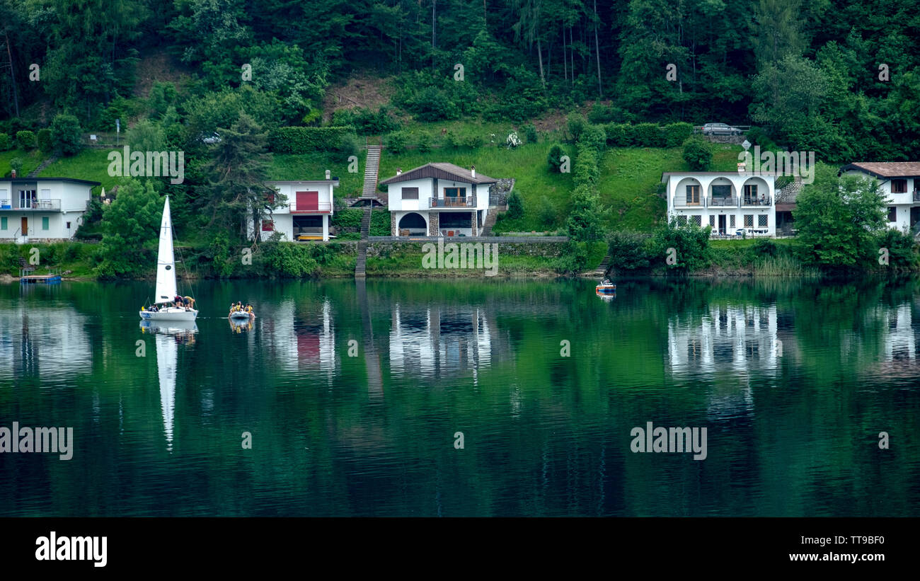 Immagini dal Lago di Ledro Italia Foto Stock