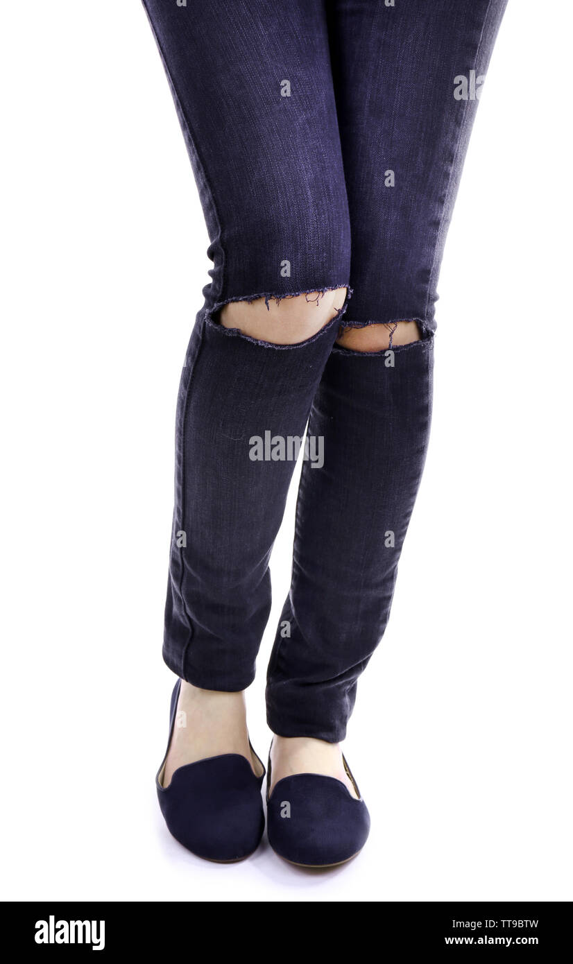 Pantaloni Neri Strappati Immagini e Fotos Stock - Alamy