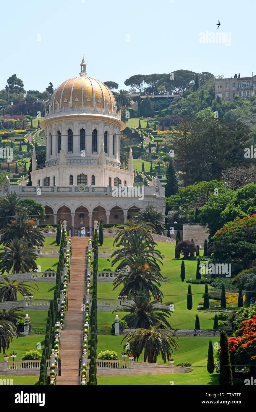 Baha'i centro di Haifa, Israele Foto Stock