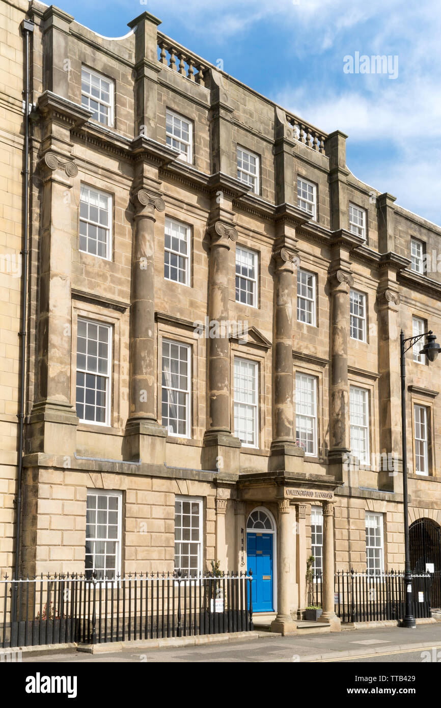 Collingwood ville, appartamenti, era il Northumberland Arms Hotel, un edificio Georgiano in North Shields, North East England, Regno Unito Foto Stock