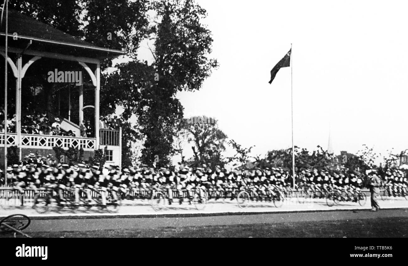 Victoria Park, Adelaide, Australia, corse ciclistiche via Foto Stock