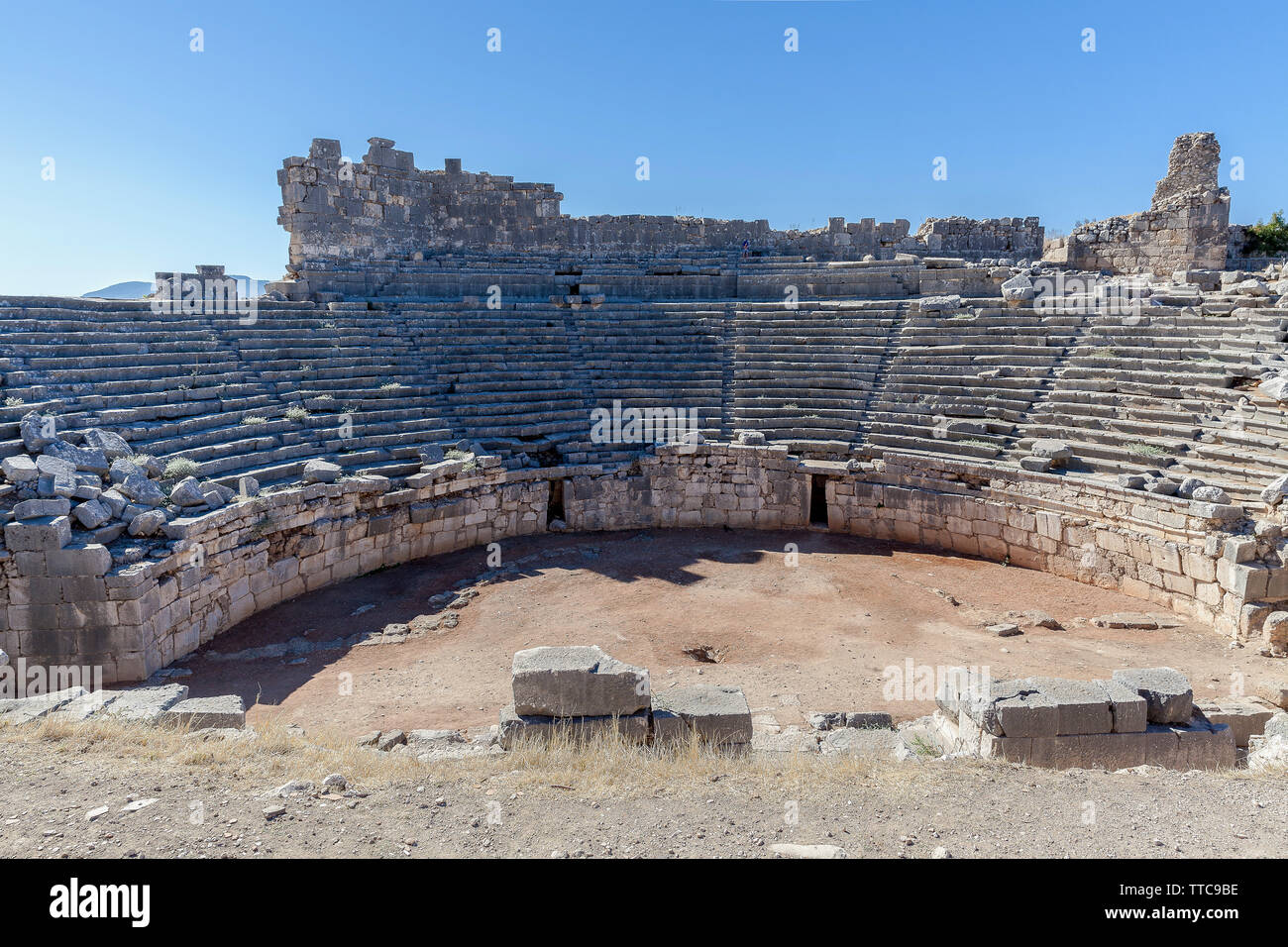 La Turchia, l'antica città di Xanthos theatre nella città di Antalya. Foto Stock
