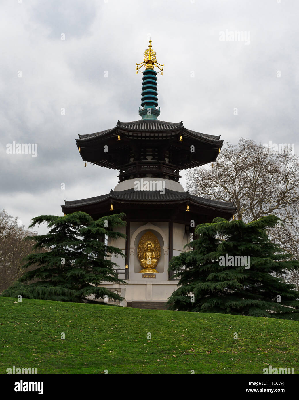 London - London Pagoda della Pace, Battersea Park - Marzo 20, 2019 Foto Stock