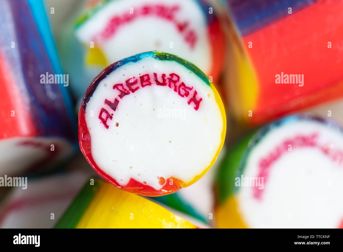 Aldeburgh rock Foto Stock