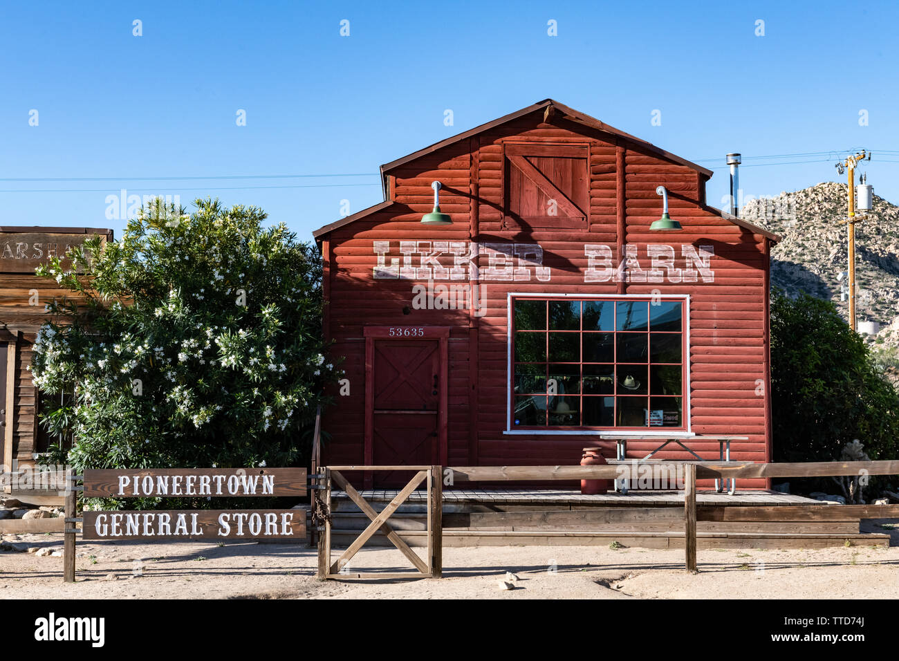 Pioneertown nel sud della California, Stati Uniti d'America Foto Stock