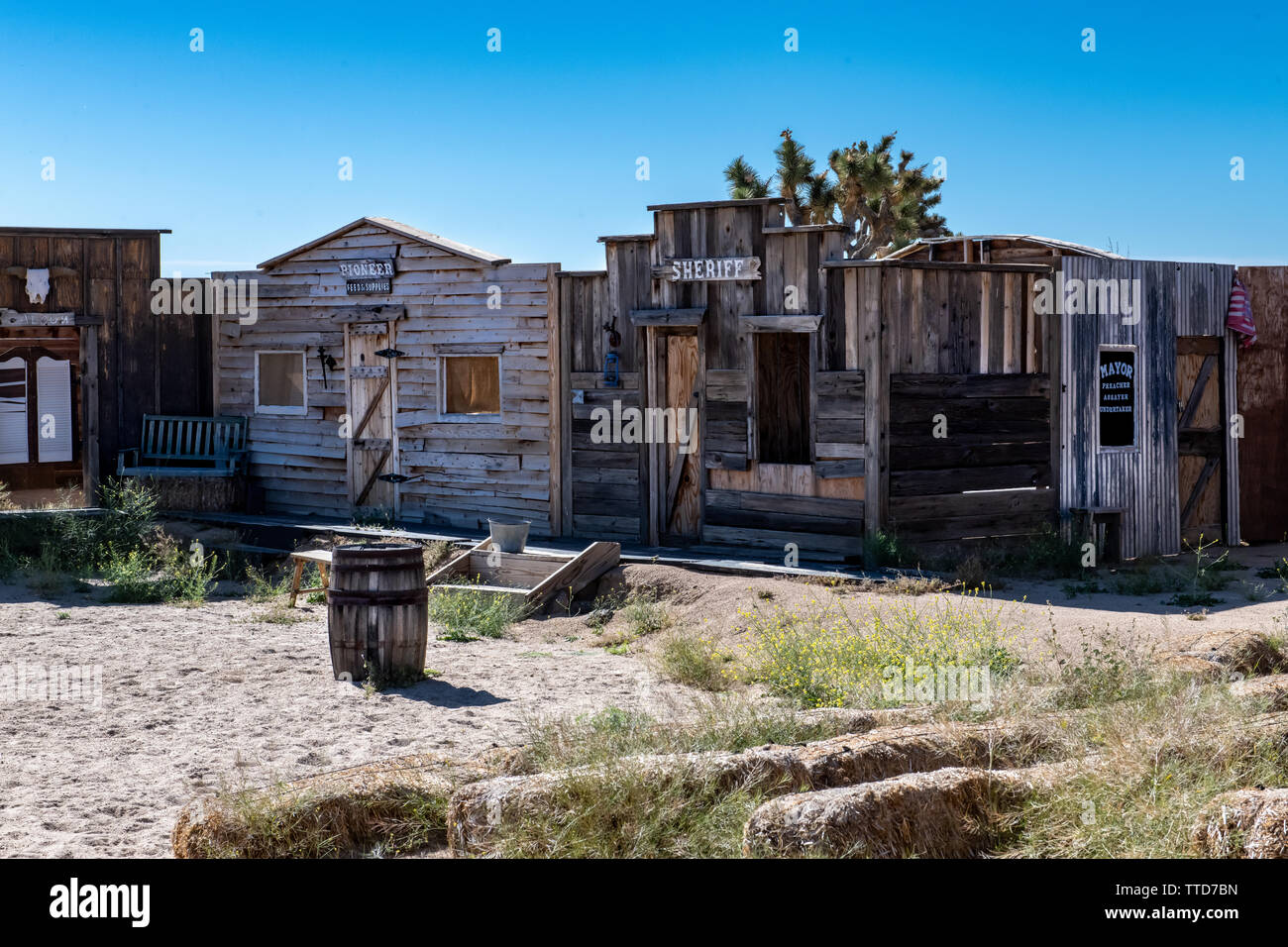 Pioneertown nel sud della California, Stati Uniti d'America Foto Stock