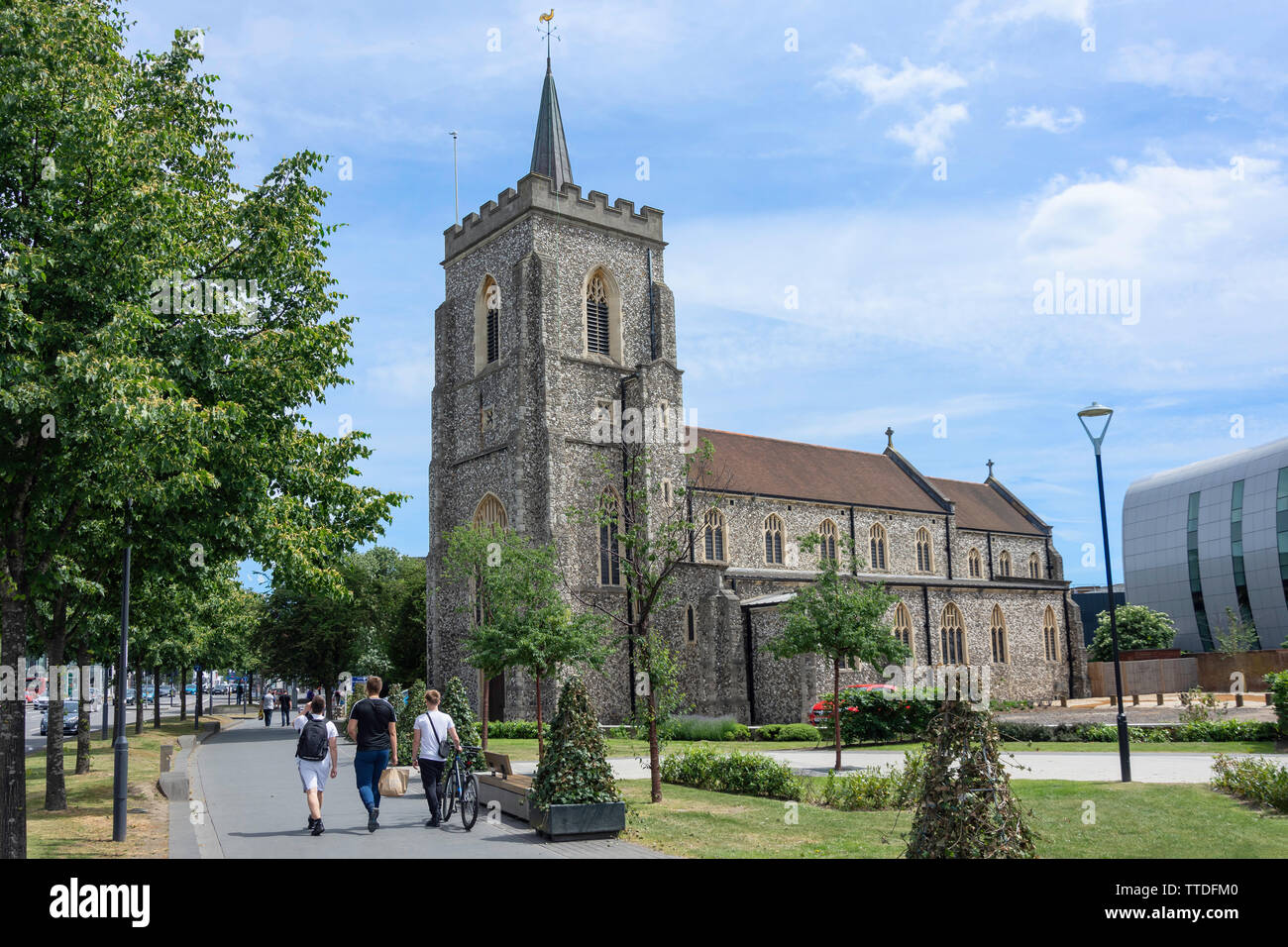St Ethelbert chiesa cattolica, Wellington Street, Slough, Berkshire, Inghilterra, Regno Unito Foto Stock