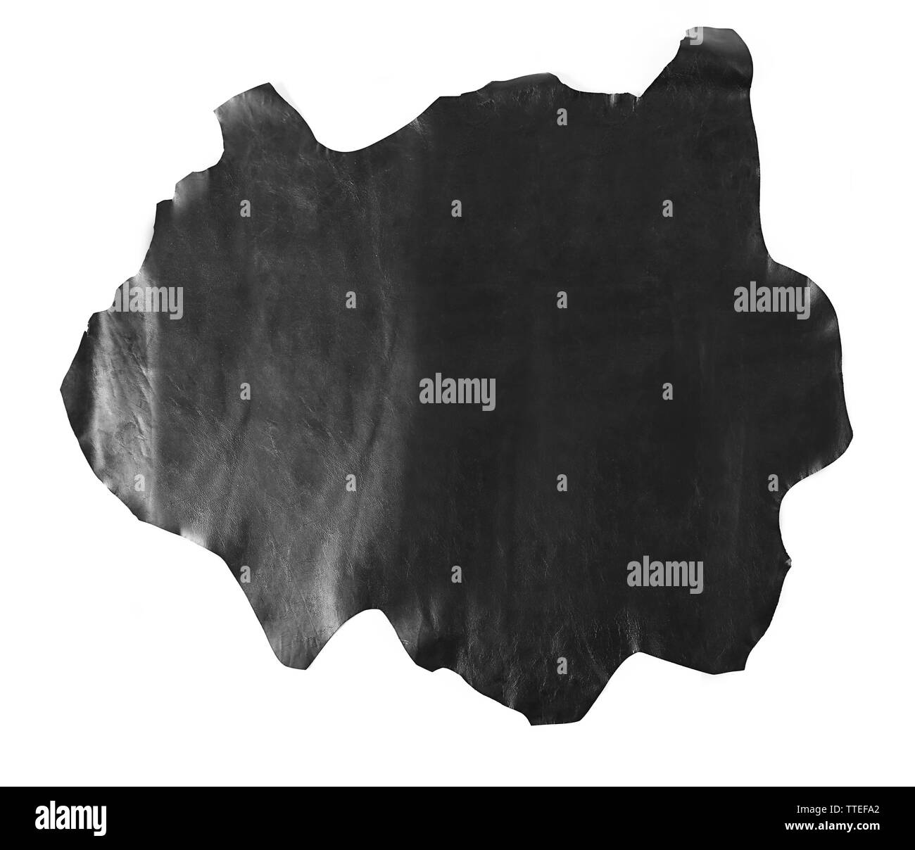 Brown pezzo di stoffa, isolato su bianco Foto Stock