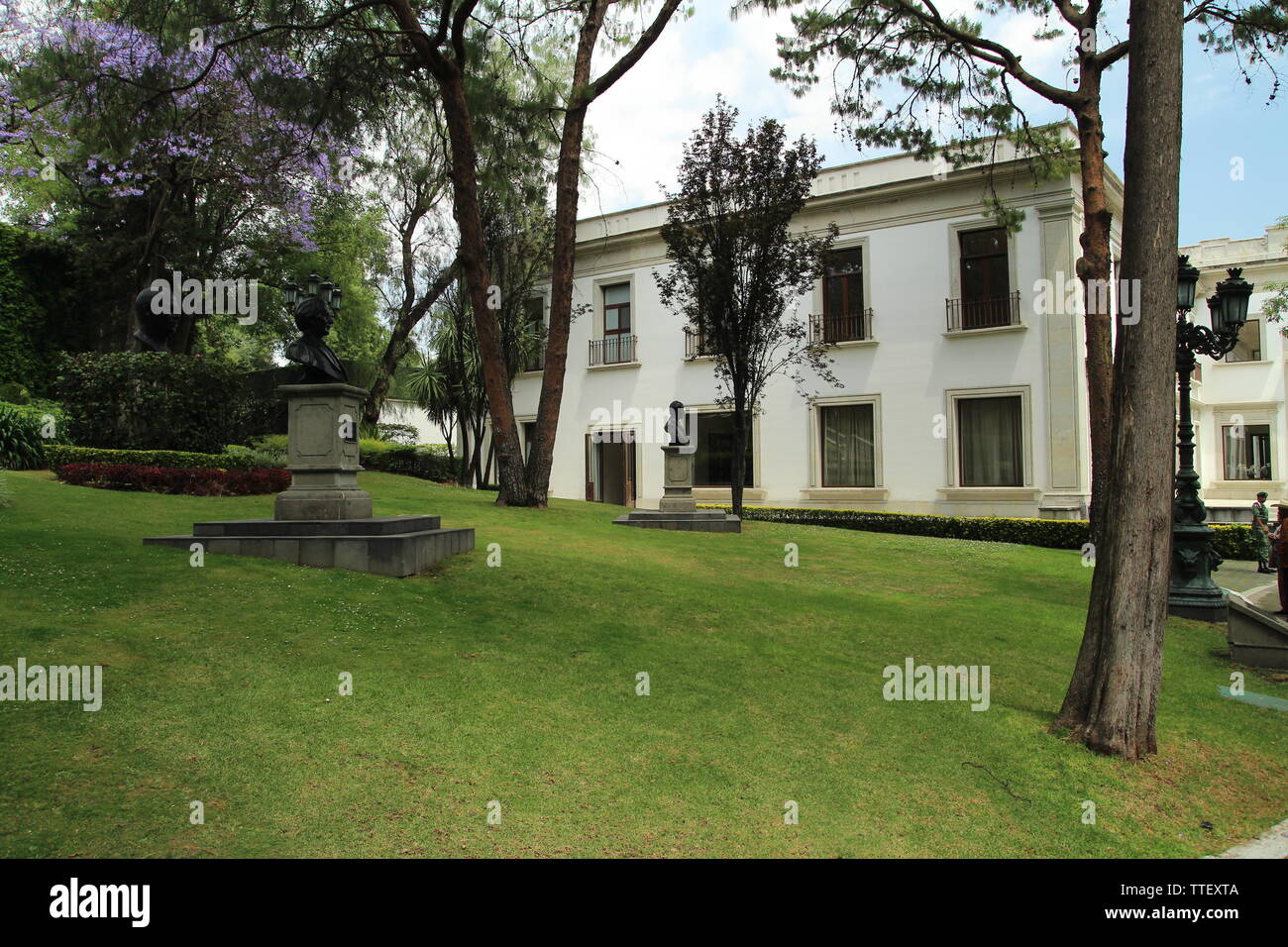 Los Pinos. Palazzo dei presidenti messicani nel parco di Chapultepec a Città del Messico. Foto Stock