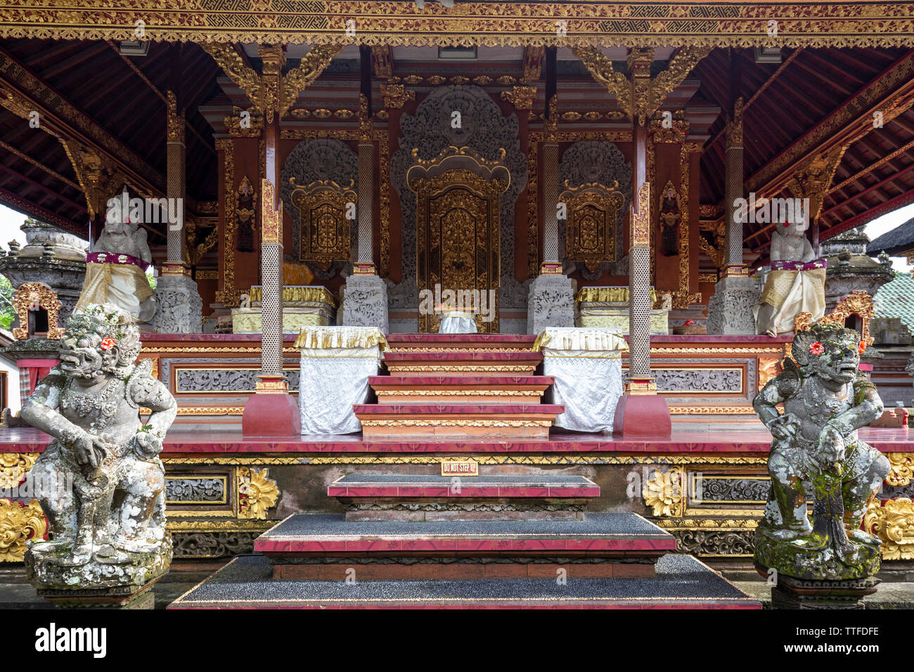 Esterno di un edificio al tempio di Bali, Indonesia Foto Stock