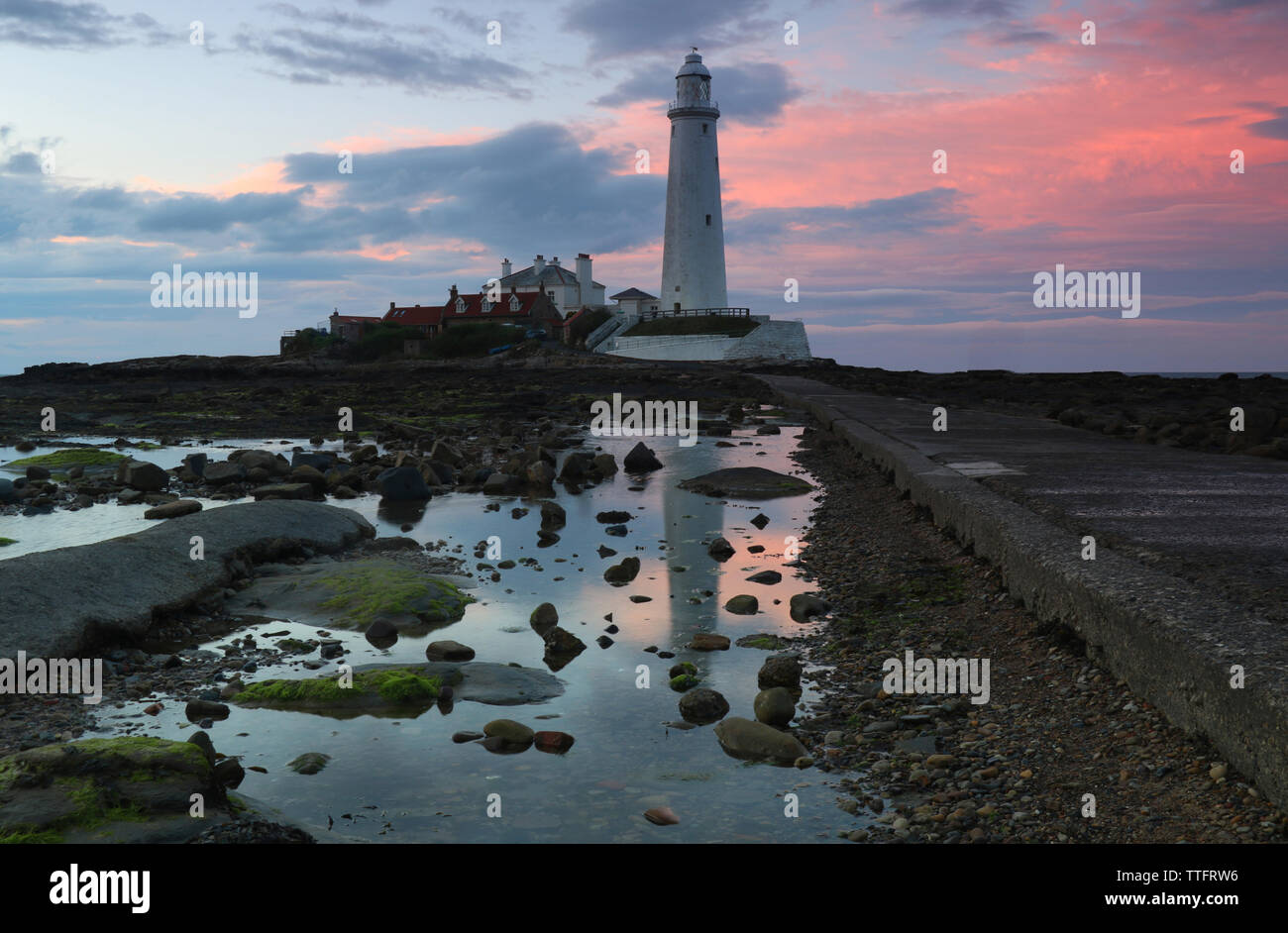 Saint Mary's Faro, Northumberland Foto Stock