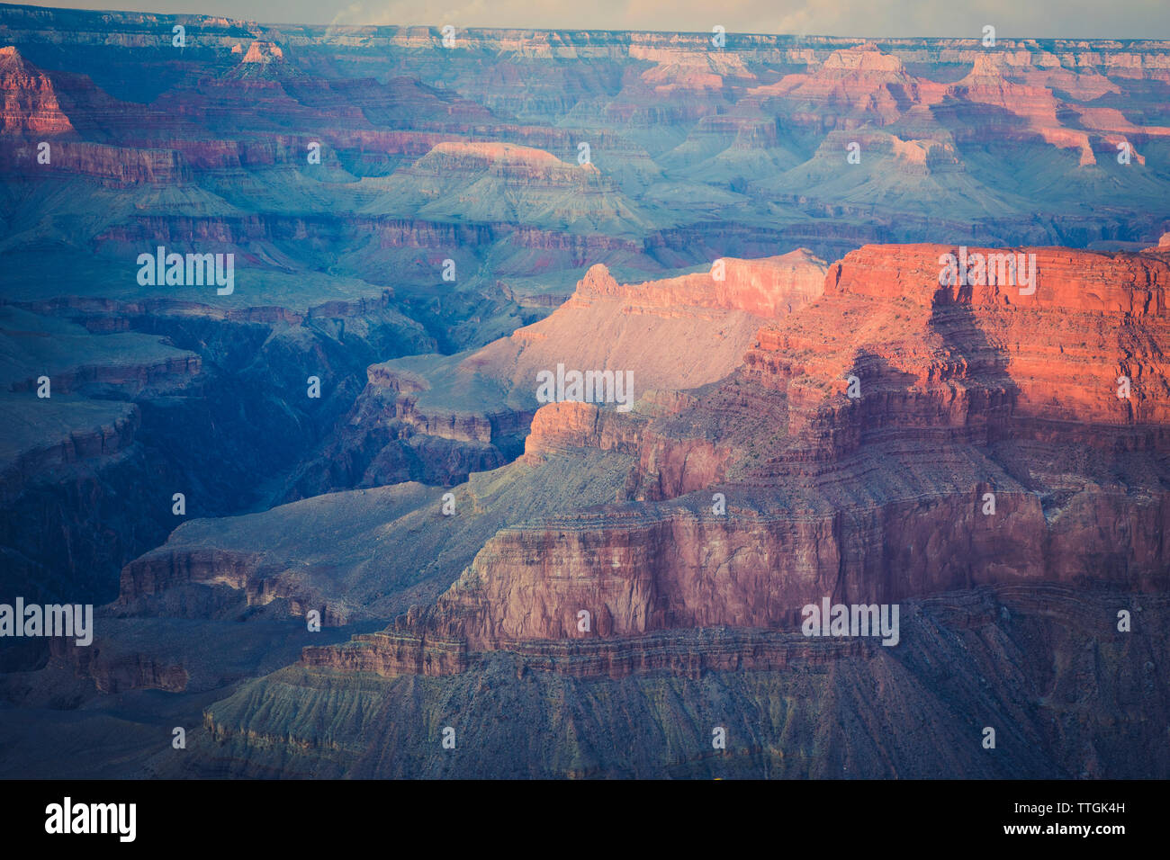 Tramonto nel Grand Canyon Foto Stock