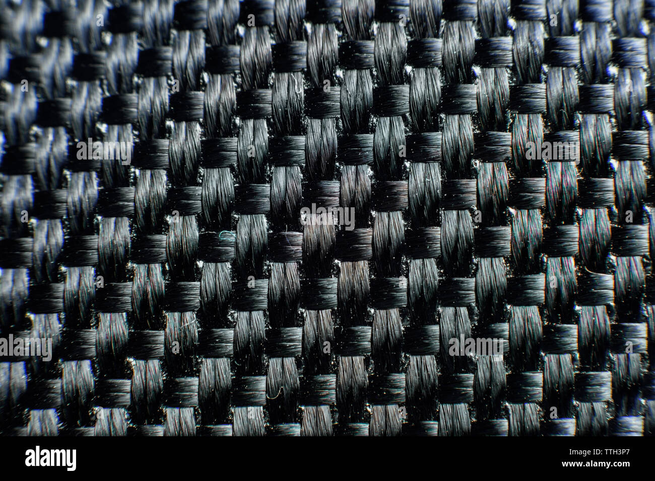 Close-up di fibra di carbonio nera Foto Stock