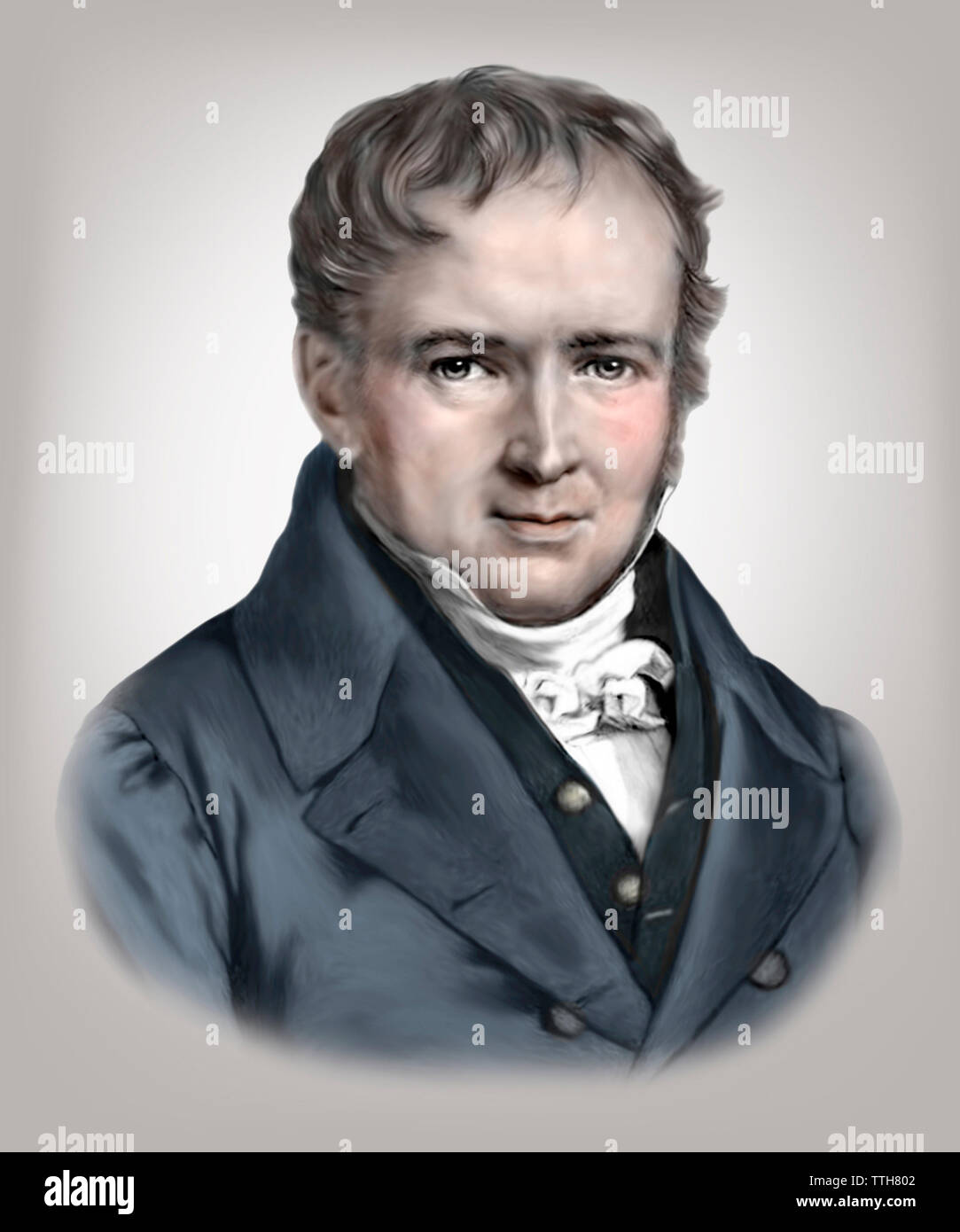 Simeone Dennis Poisson 1781-1840 matematico francese ingegnere fisico Foto Stock