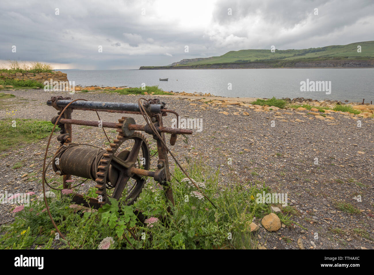 Kimmeridge Bay si trova all' interno di un marine zona speciale di conservazione, Dorset, England, Regno Unito Foto Stock