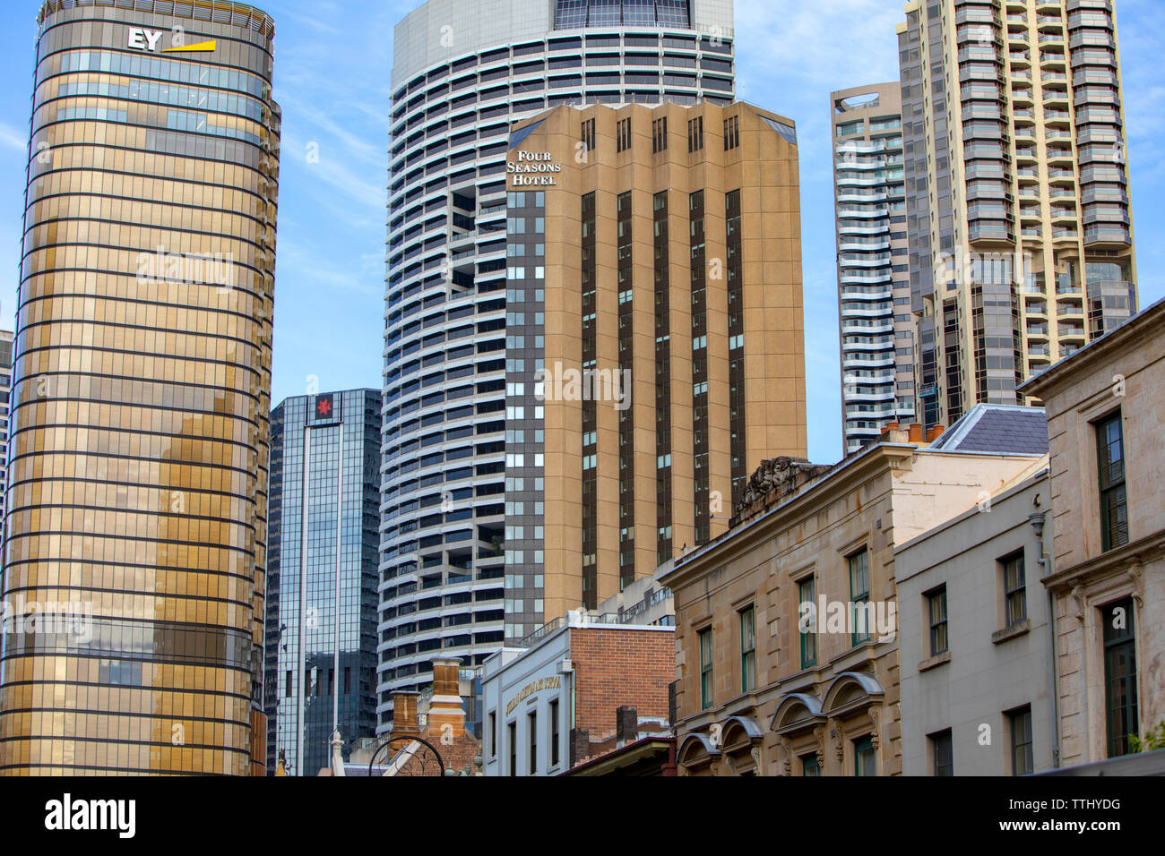 Sydney elevato aumento edifici per uffici nel centro di Sydney, Australia Foto Stock