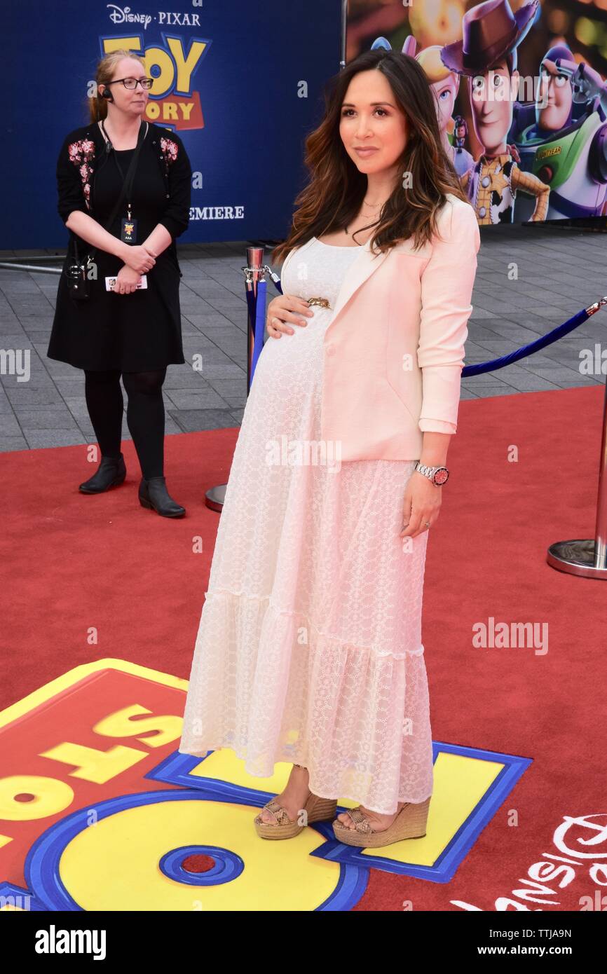 Myleene Klass. Toy Story 4 Premiere europeo, Odeon Luxe, Leicester Square, Londra. Regno Unito Foto Stock