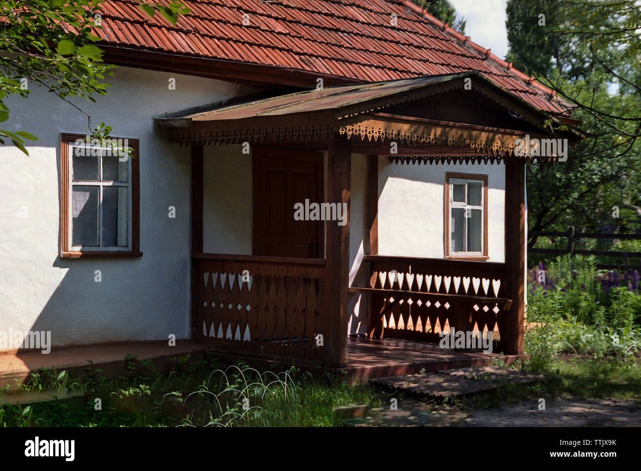 Casa ucraina,il Museo di Architettura e vita di Naddnepryanschiny centrale , Pereyaslav-Khmelnytsky, Ucraina, house, home, hut Foto Stock