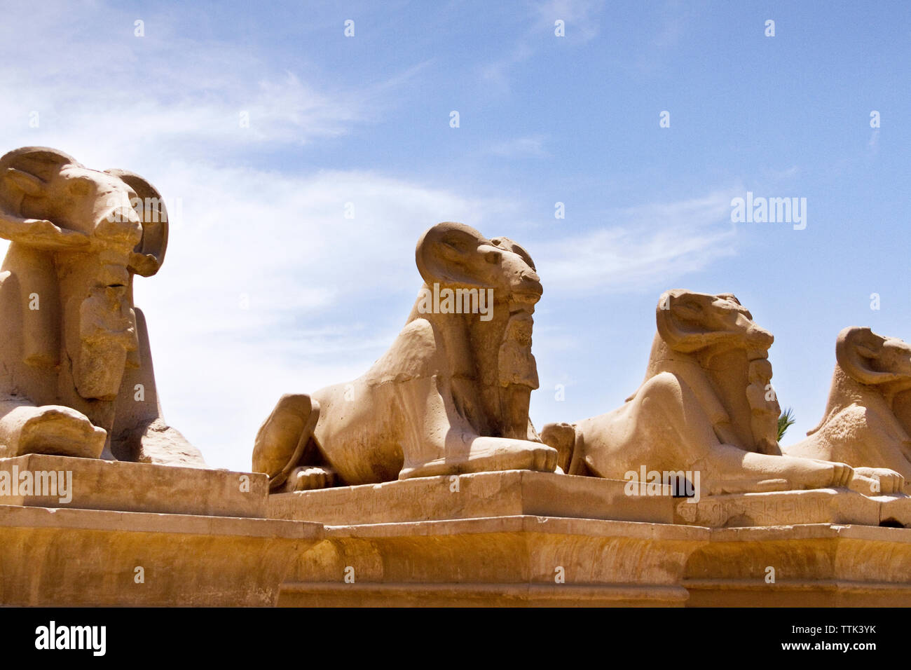 Statue al Tempio di Hatshepsut Foto Stock