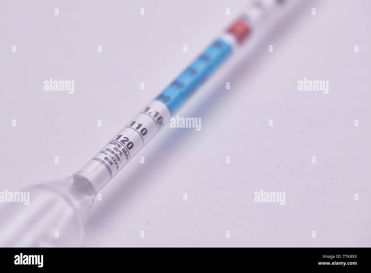 Areometro per home brewing Foto Stock