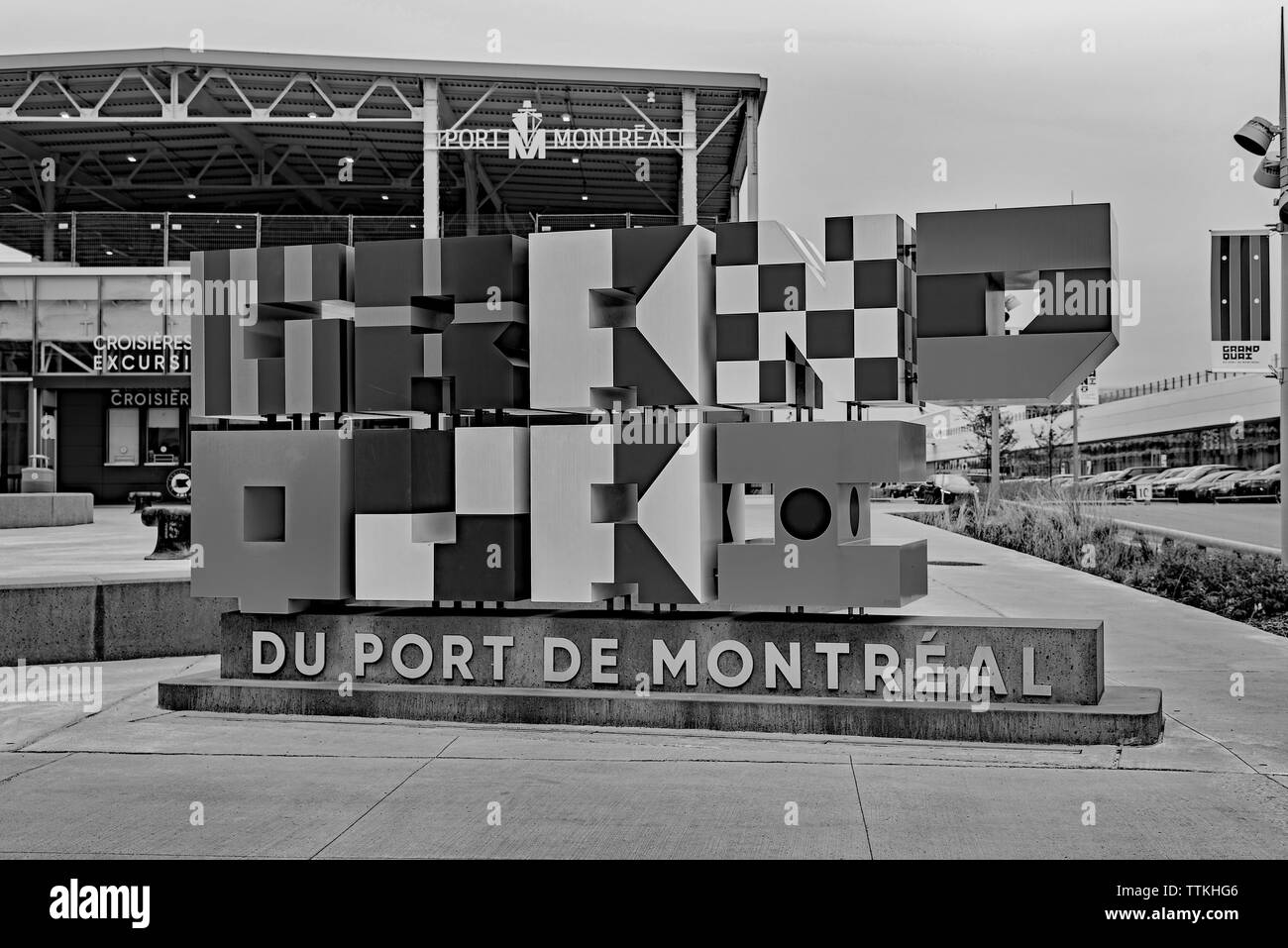 Viste di Grand Quai-Old Montreal. Foto Stock
