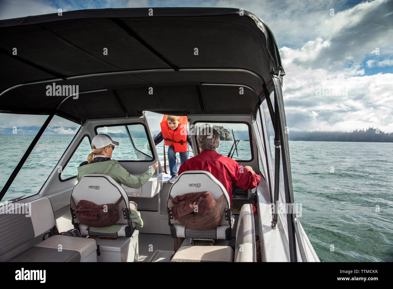 Stati Uniti d'America, Alaska, Omero, Cina Poot baia Kachemak Bay, giro in barca di Kachemak Bay Wilderness Lodge Foto Stock