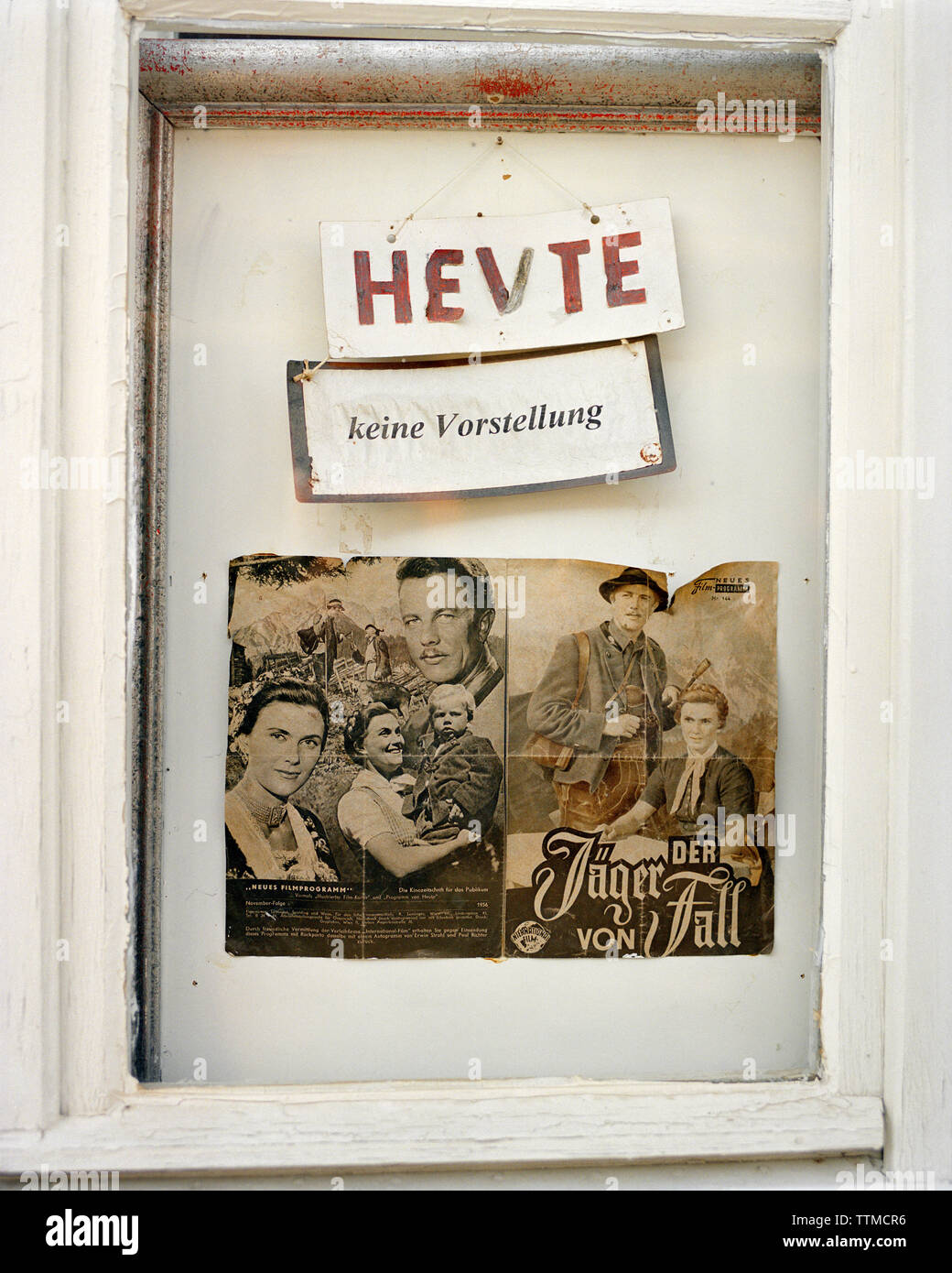 AUSTRIA, Monchof, film poster presso il Museo Dorf, Burgenland Foto Stock