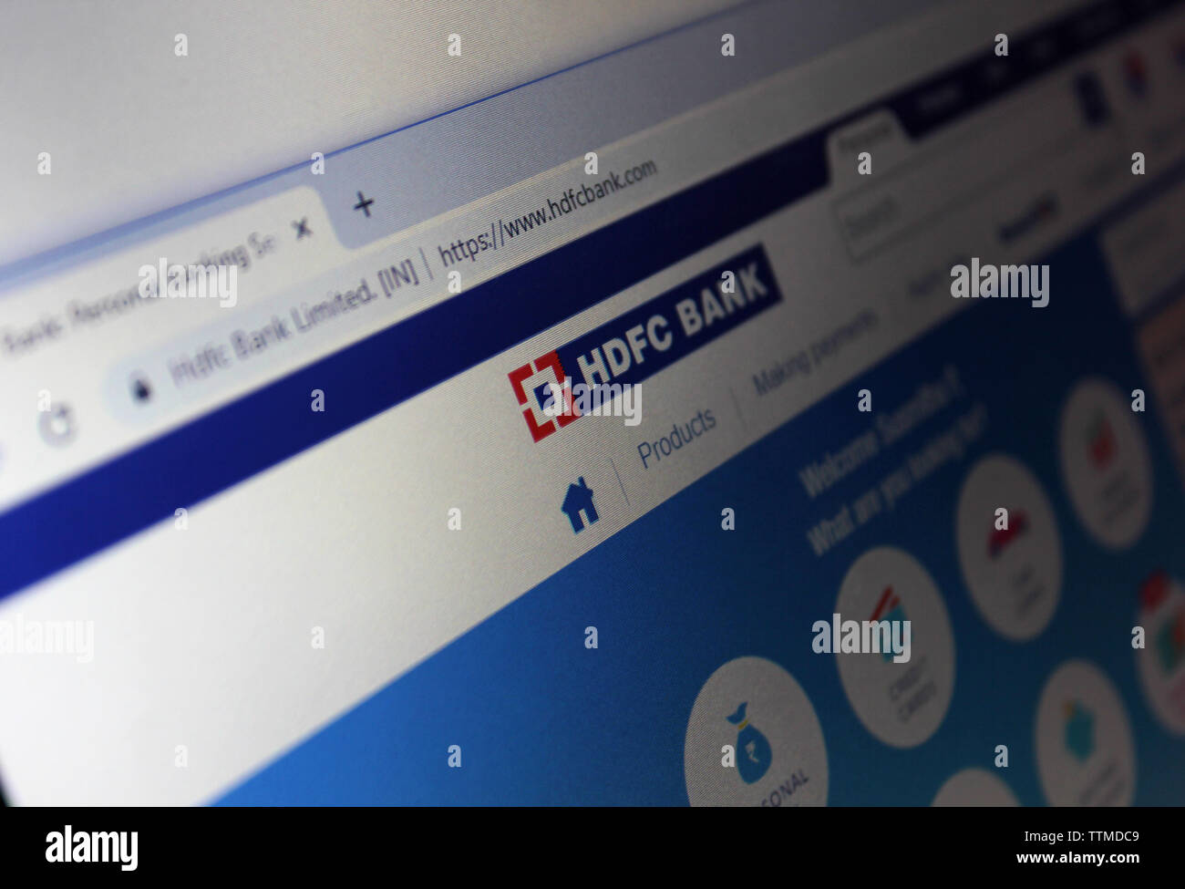 HDFC Bank sito web Foto Stock