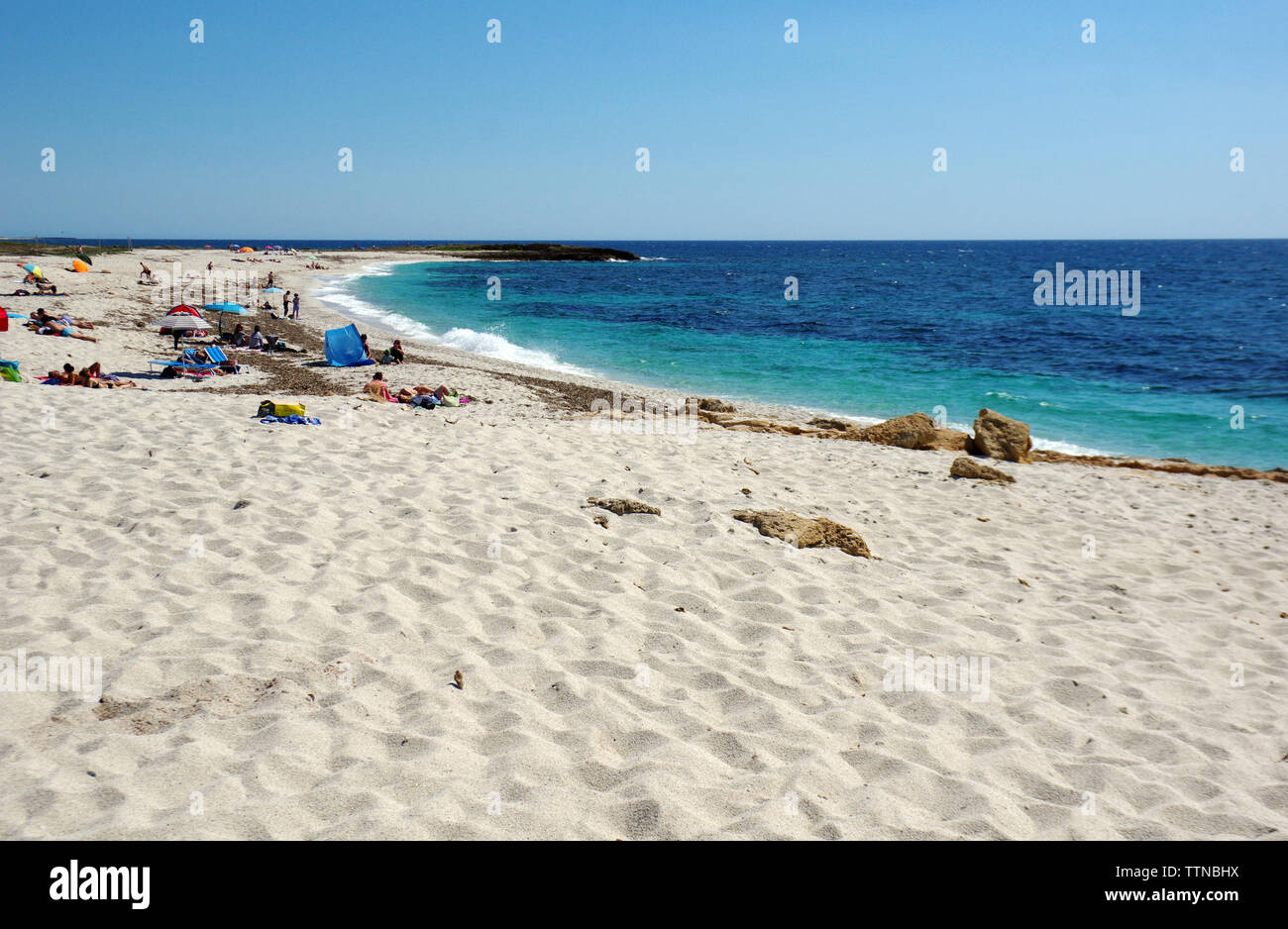 Penisola del Sinis, Sardegna, Italia. Spiaggia Is Aruttas Foto Stock