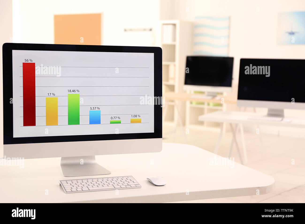 I computer moderni in ufficio Foto Stock