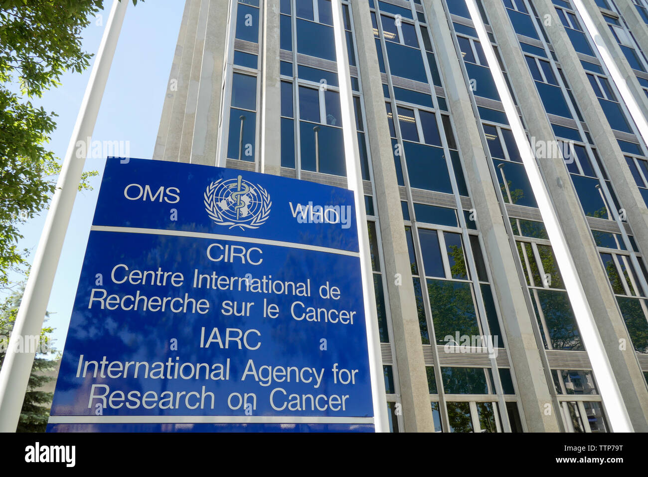 Agenzia internazionale per la ricerca sul cancro (IARC) edificio, Lione, Francia Foto Stock