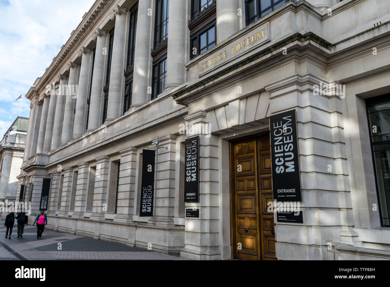 Museo della Scienza di Londra, Regno Unito - 27 Maggio 2019: l'ingresso principale al Museo della Scienza di Londra Foto Stock