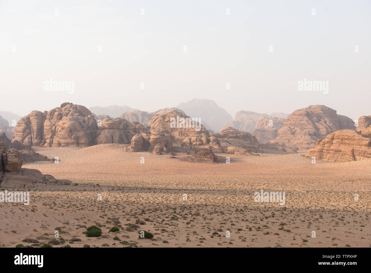 Wadi Rum montagne ampia Foto Stock