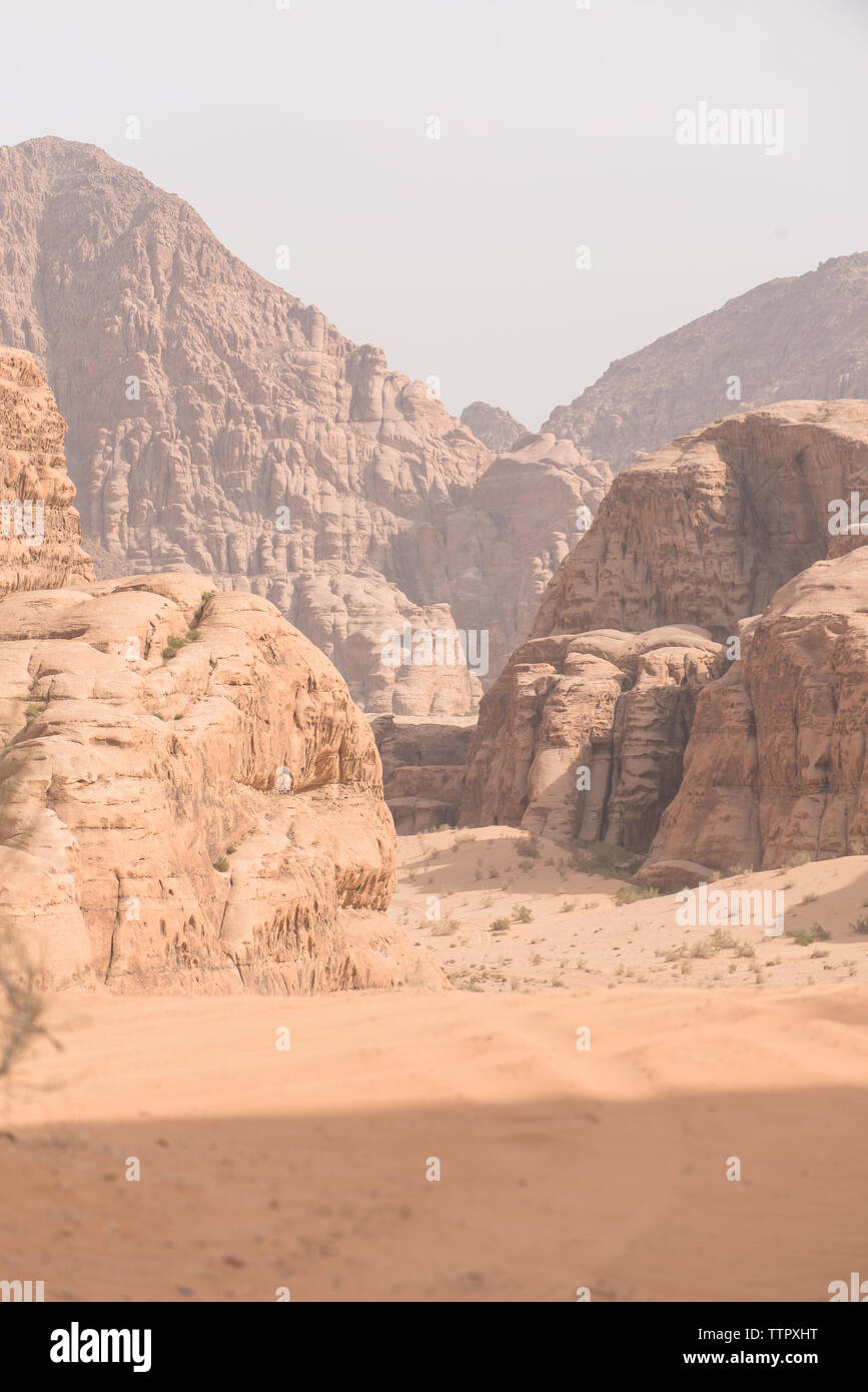 Wadi Rum Canyon Foto Stock