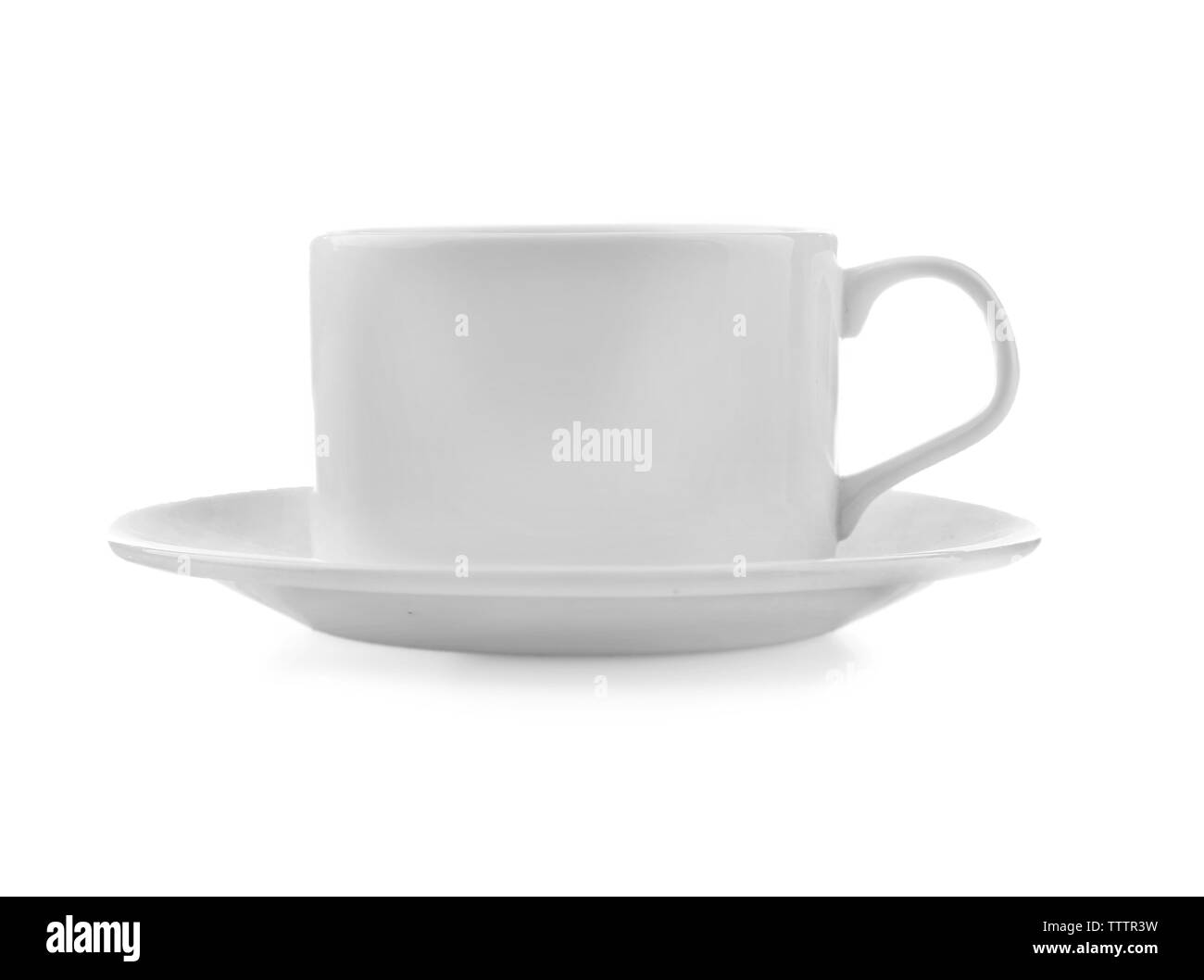 Tazza di caffè fresco su sfondo bianco Foto Stock Tazza di caffè fresco su sfondo bianco Foto Stock