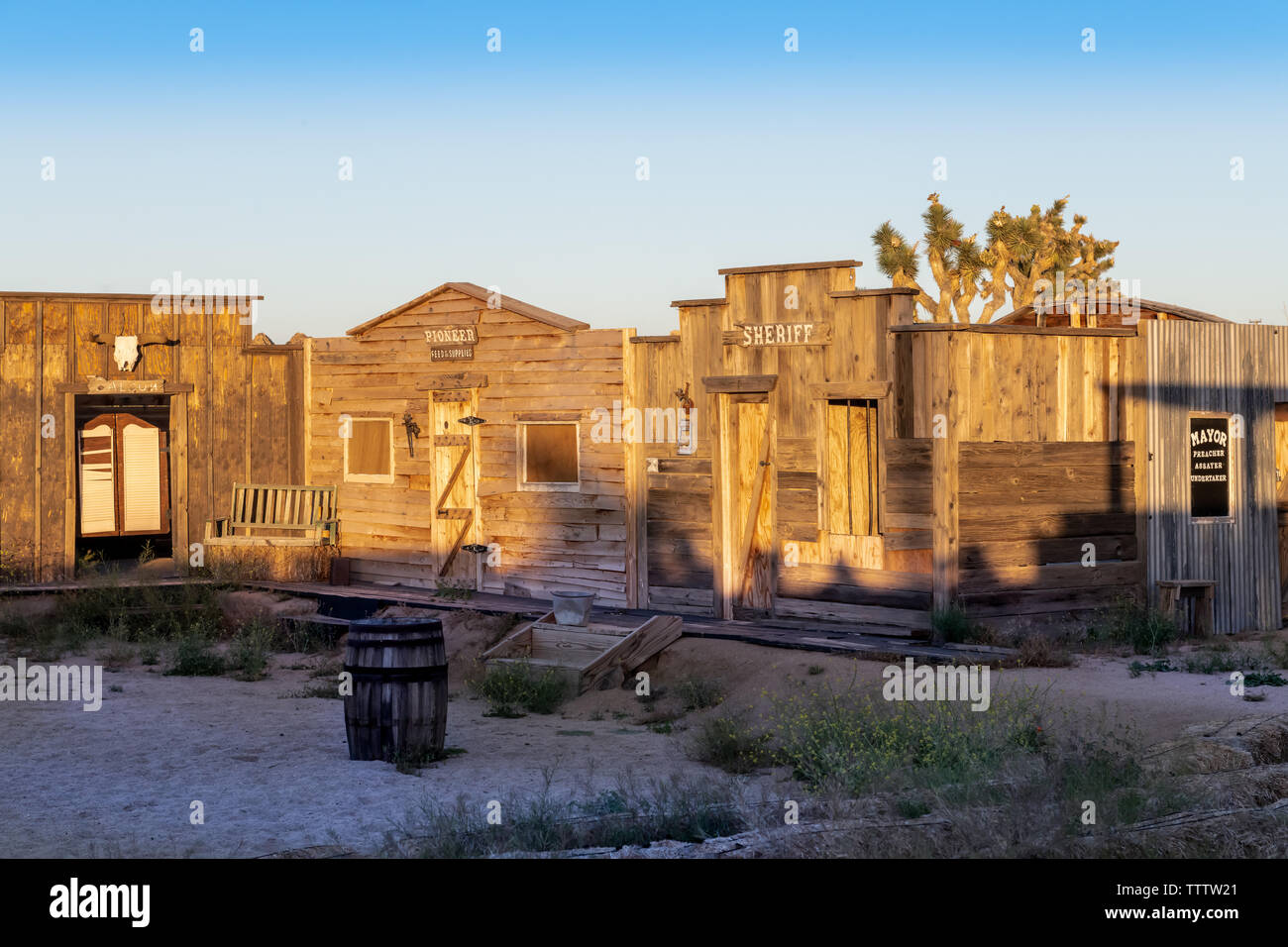 Pioneertown nella California del Sud il Mojave Desert Foto Stock