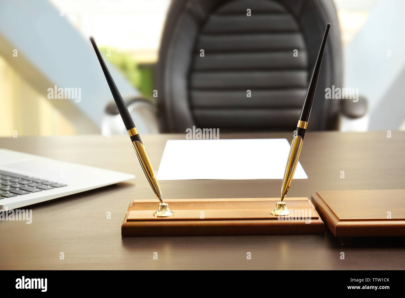 Luogo di lavoro di imprenditore il office Foto Stock