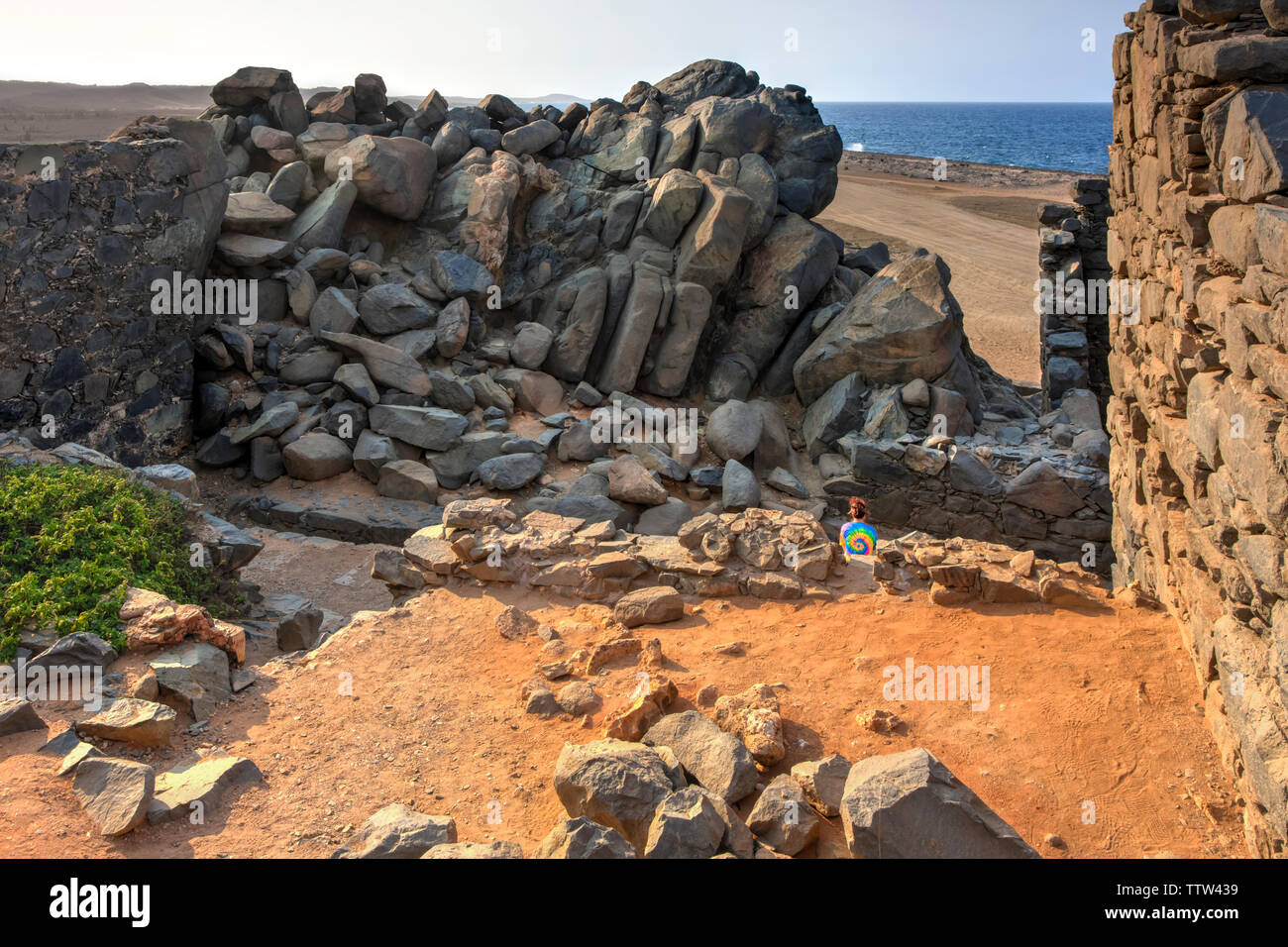 Bushiribana rovine del Mulino d'oro, Aruba Foto Stock