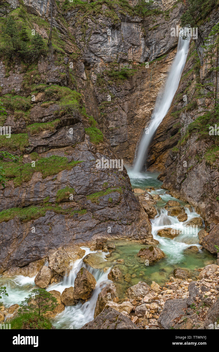 Poellat gorge in Schongau vicino al Castello di Neuschwanstein, Baviera, Germania Foto Stock