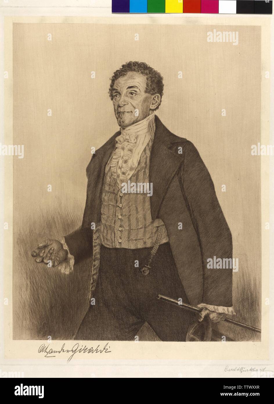 Girardi, Alexander, il costume design. L'attacco da Charles Burkhart. facsimile della firma, Additional-Rights-Clearance-Info-Not-Available Foto Stock