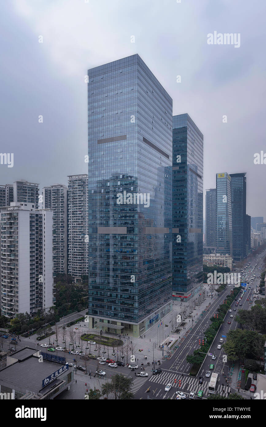 Chengdu East Street Edificio commerciale Foto Stock