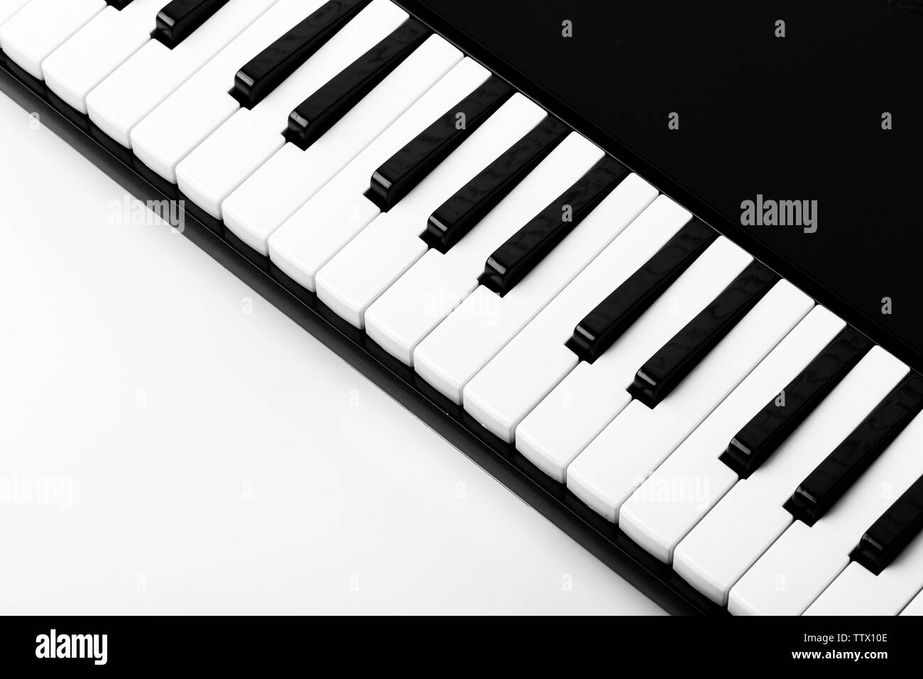 Close-up di tastiera di pianoforte Foto Stock